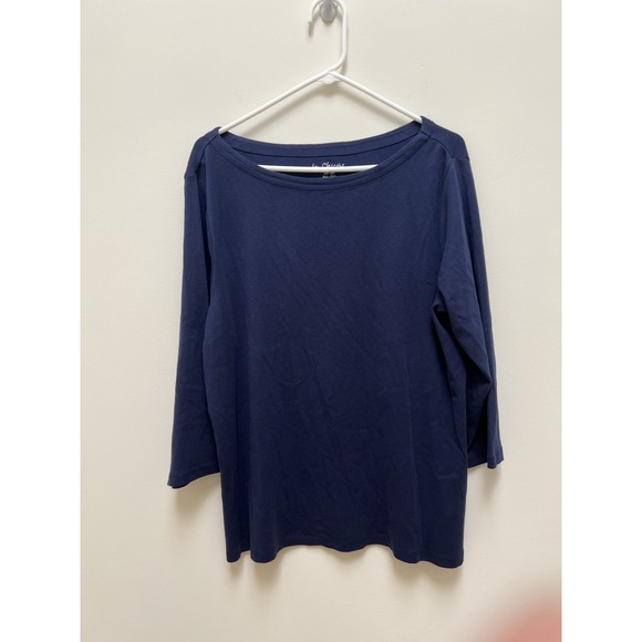 Chico's Tops - Chico's women's long sleeve t-shirt navy blue Size 3 wardrobe basic‎